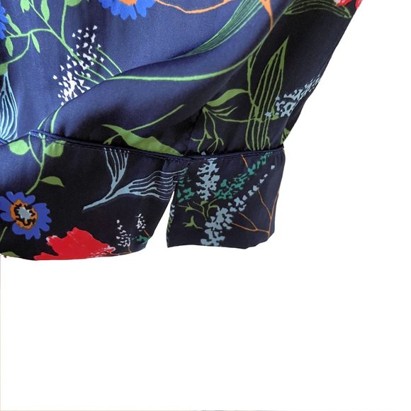 🎈HOST PICK🎈NEW! Aerie Satin Multibotanical Navy Pajama, PJ pants, Size S - Picture 5 of 13